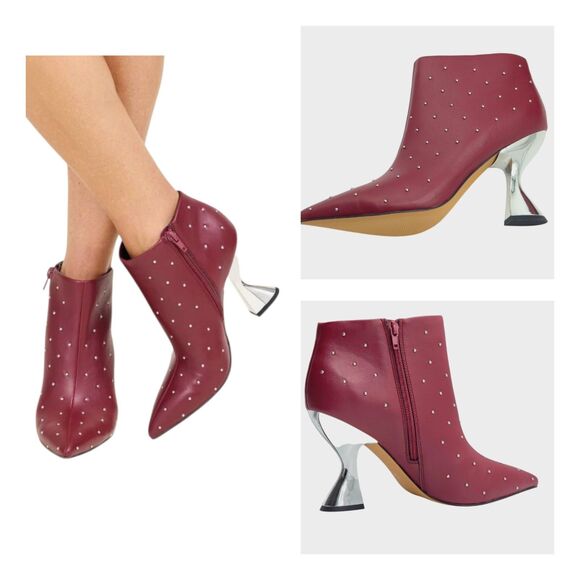 Katy Perry Women's The Laterr High Bootie Cranberry Ankle Fashion Boots Size 12M - Picture 1 of 16